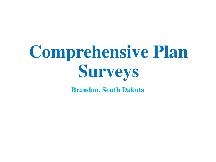 comprehensive plan surveys