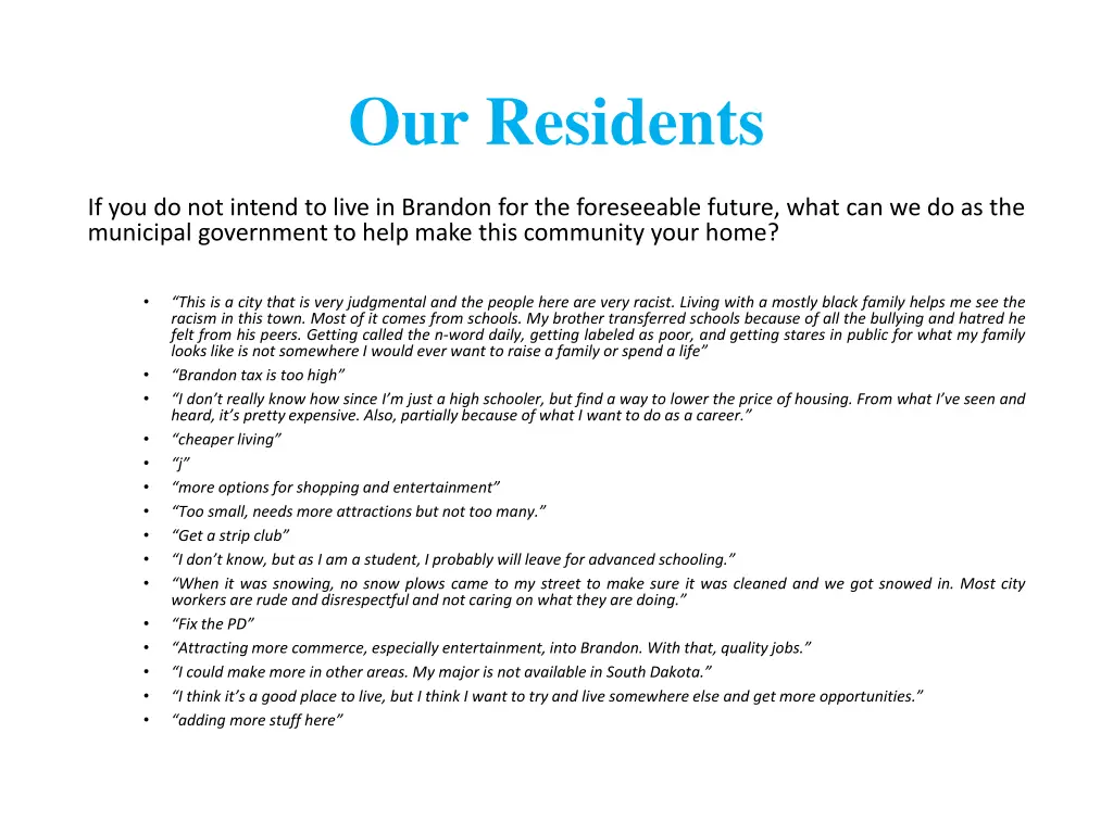 our residents 9