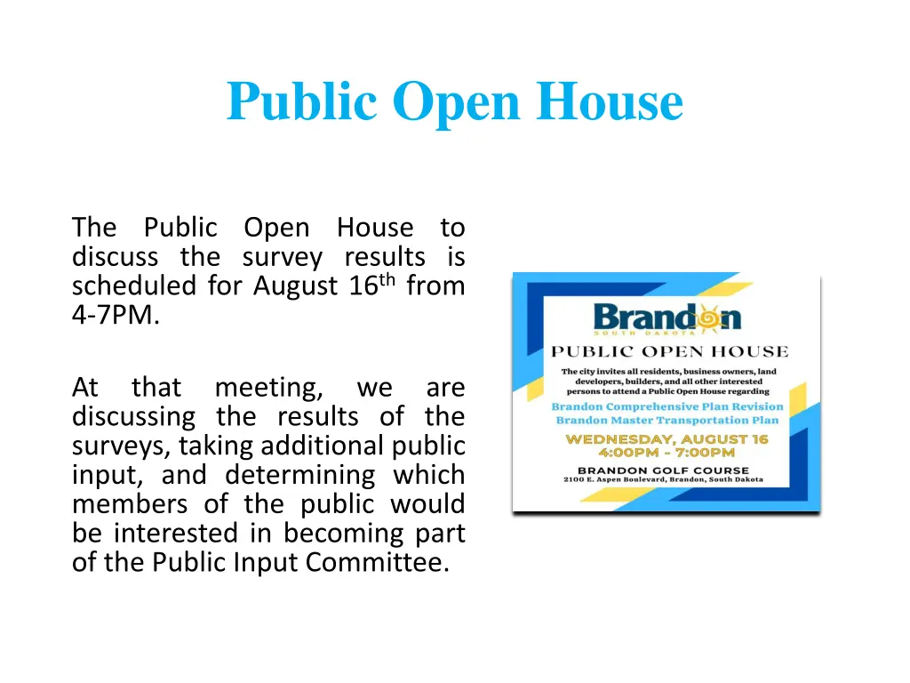 public open house