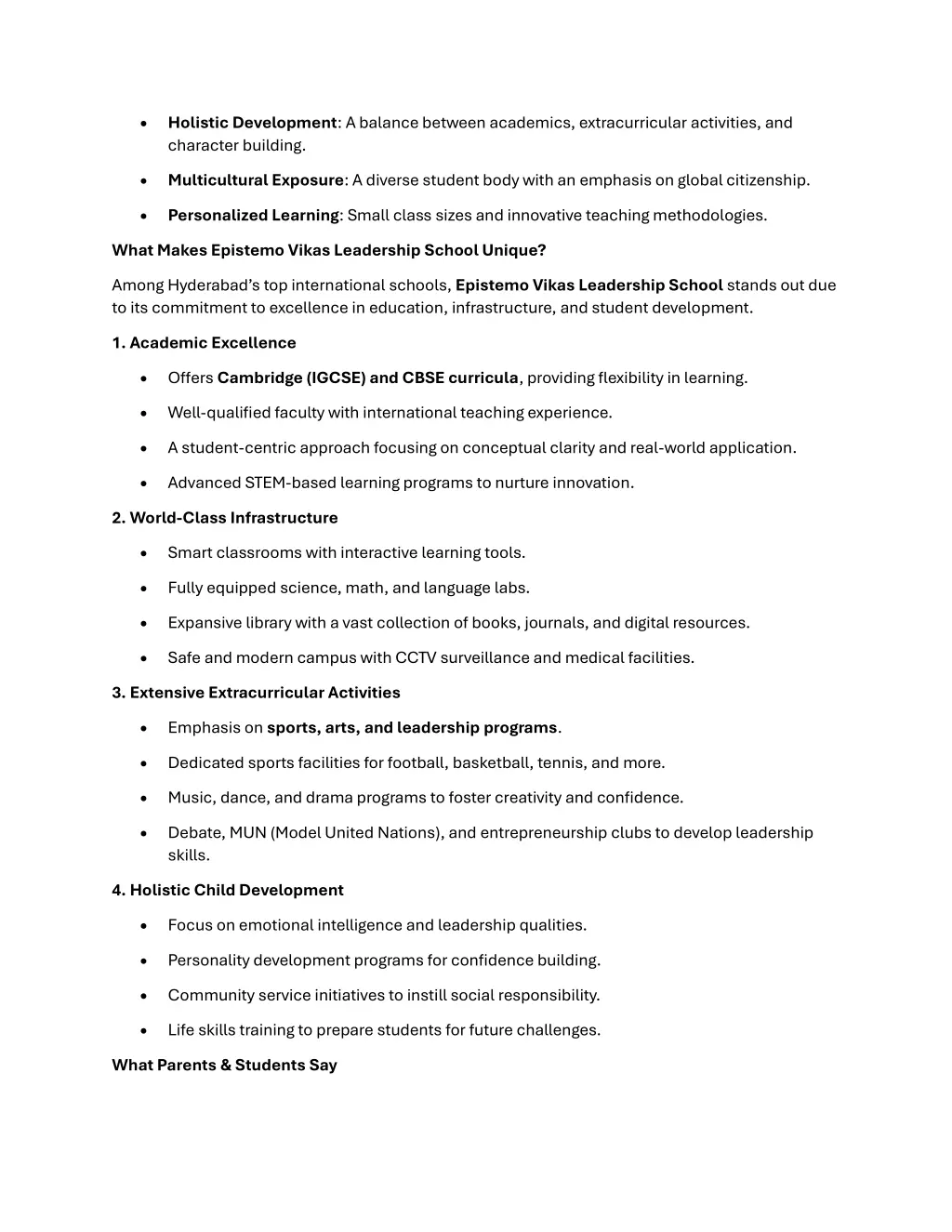 holistic development a balance between academics