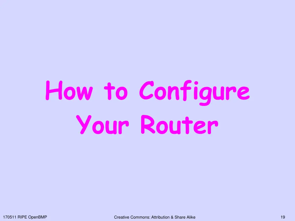 how to configure your router
