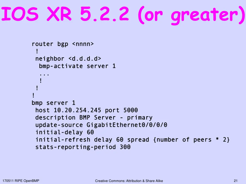 ios xr 5 2 2 or greater