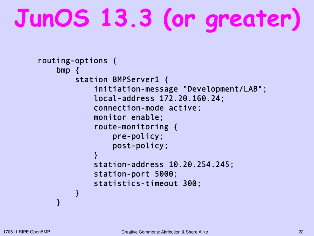 junos 13 3 or greater