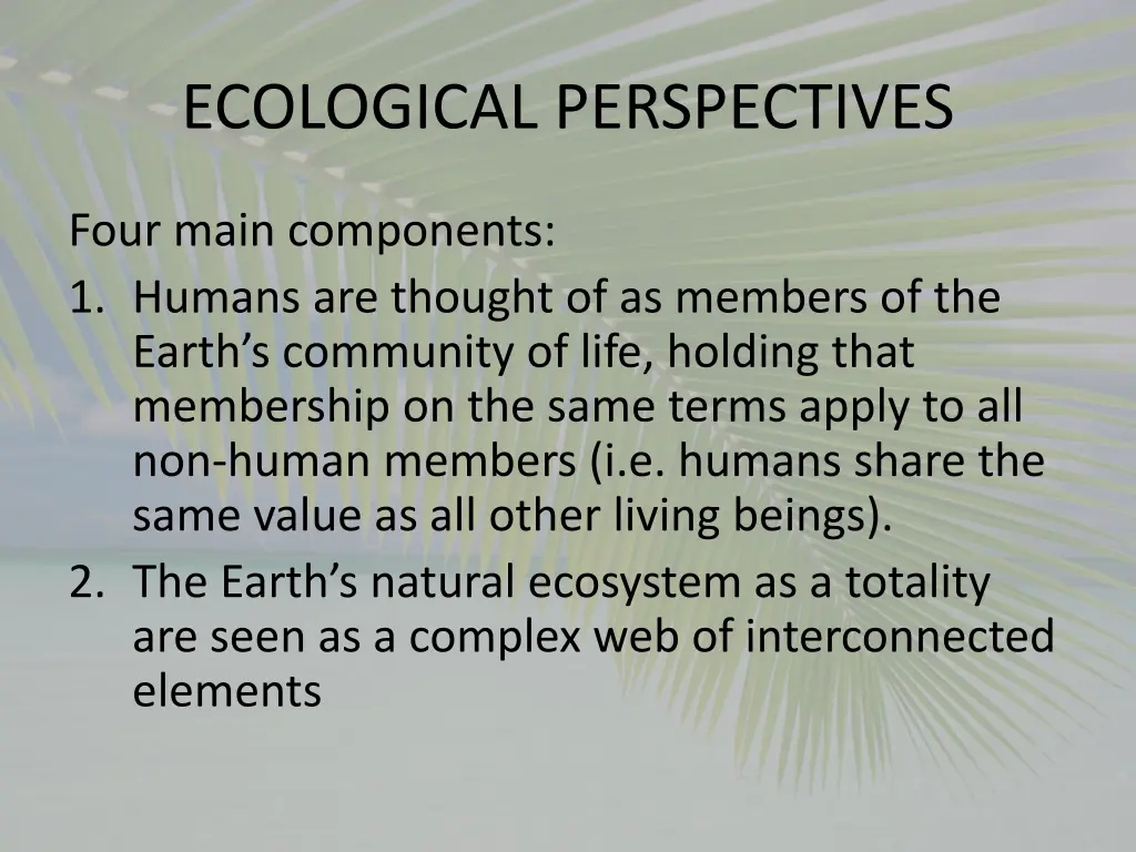 ecological perspectives 3