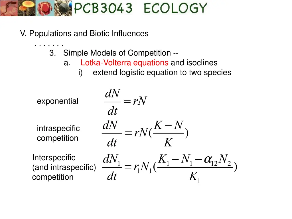 v populations and biotic influences 3 simple