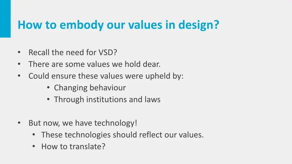 how to embody our values in design