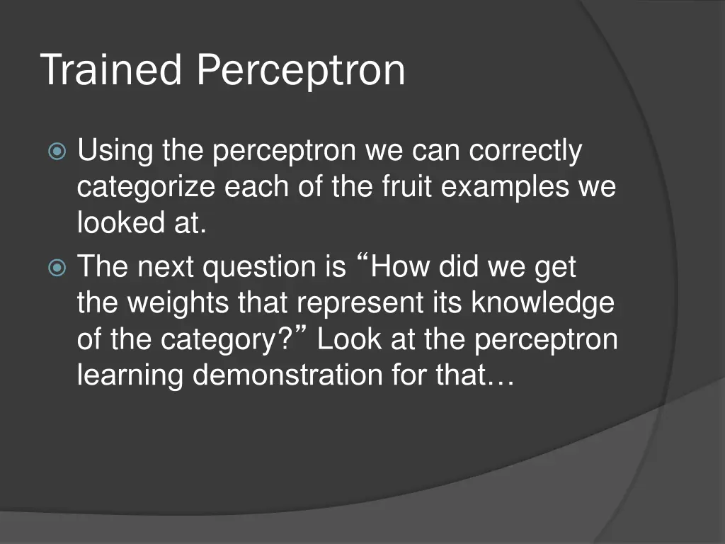 trained perceptron 33