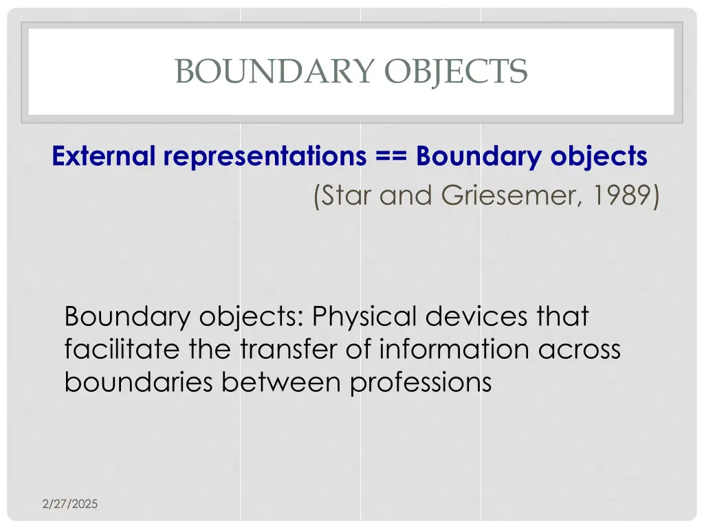 boundary objects