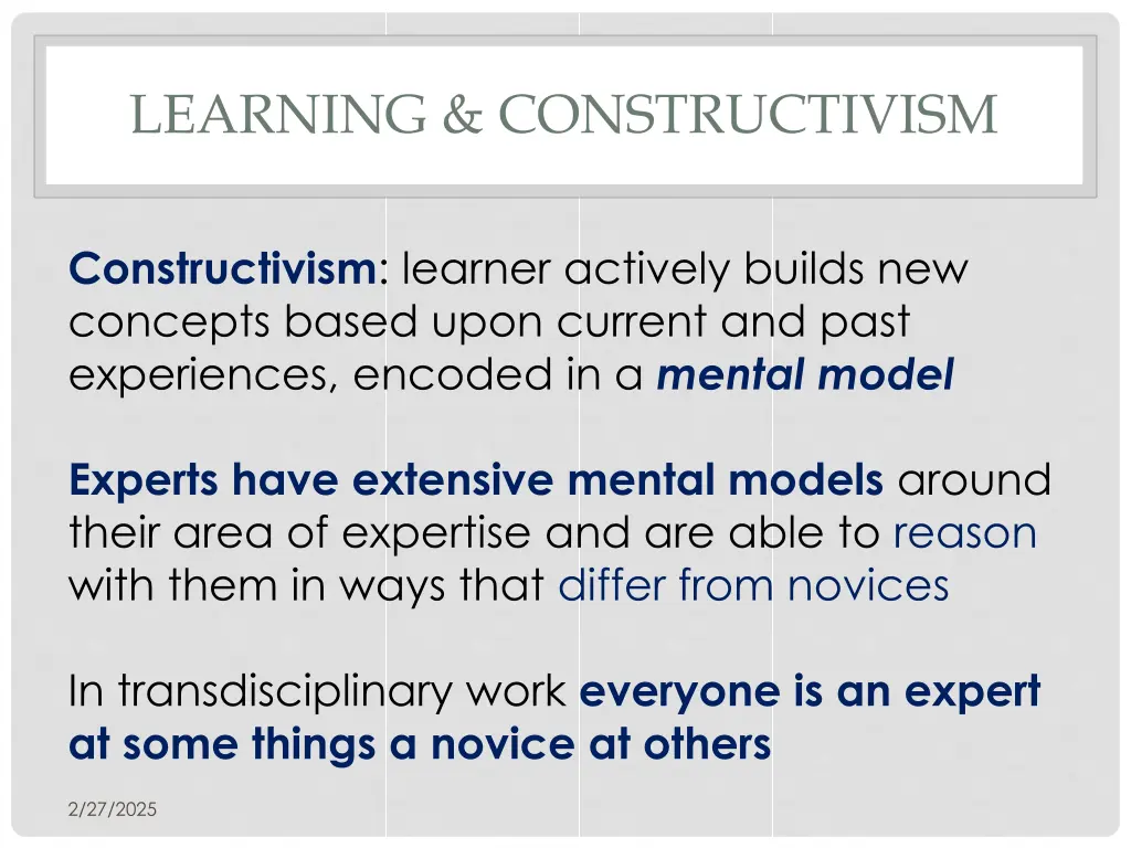 learning constructivism