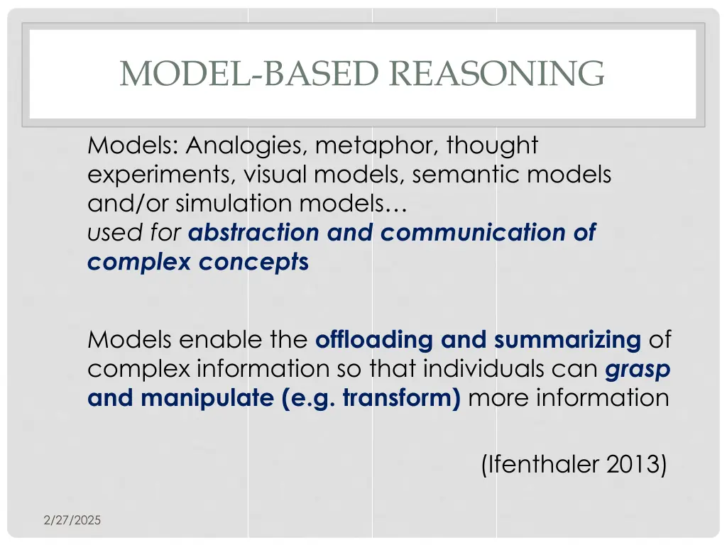 model based reasoning