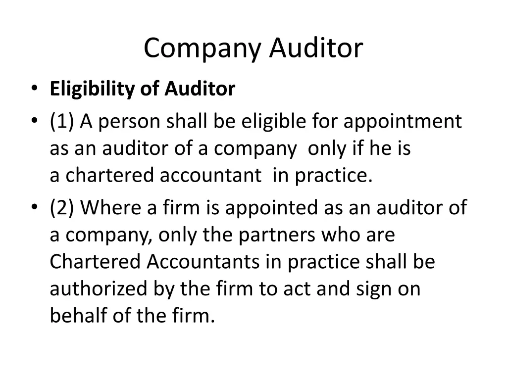 company auditor 1