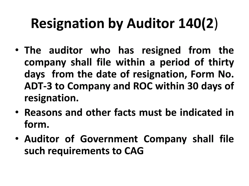 resignation by auditor 140 2