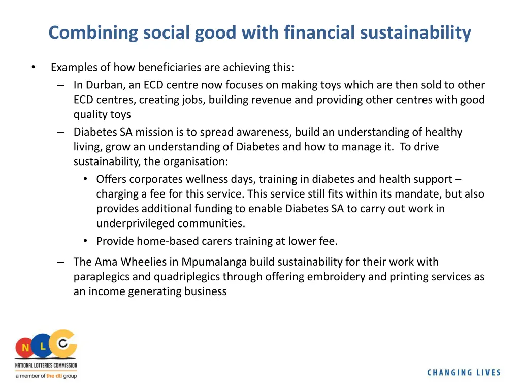 combining social good with financial