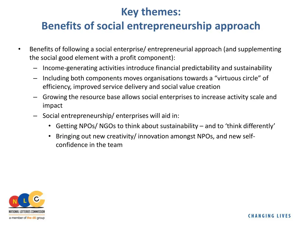 key themes
