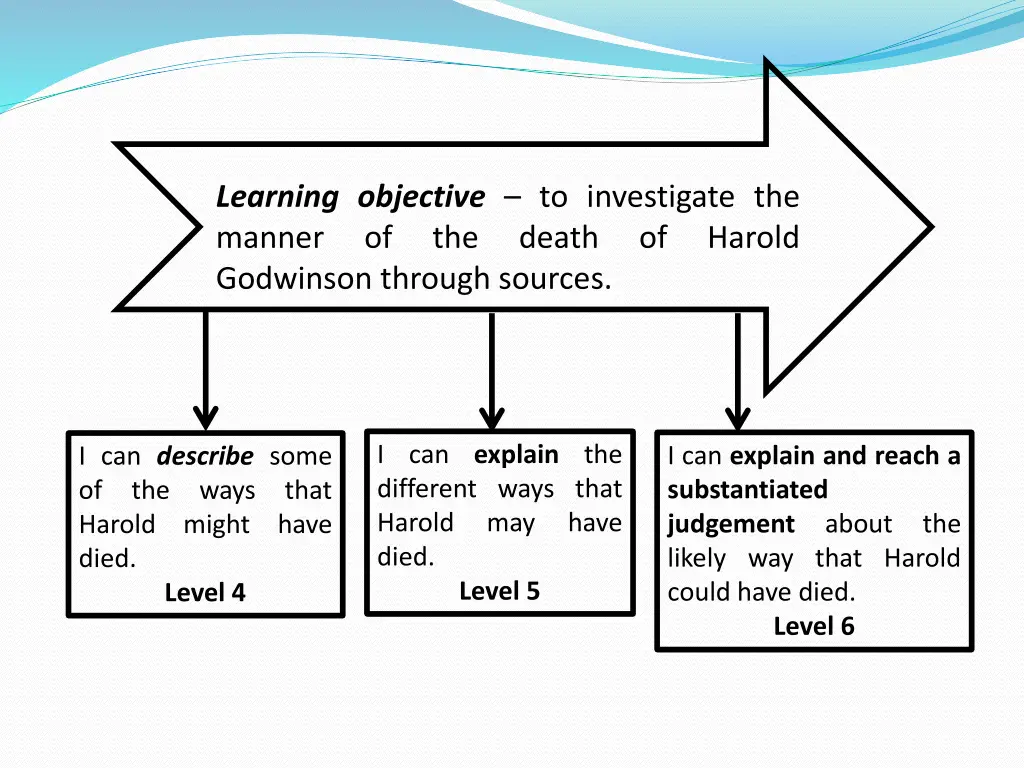 learning objective to investigate the manner