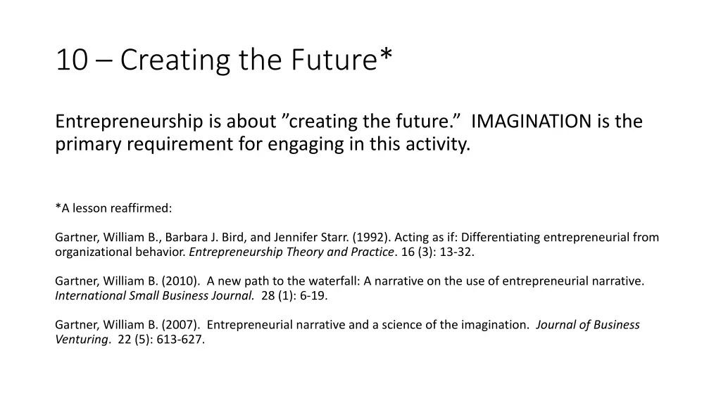 10 creating the future