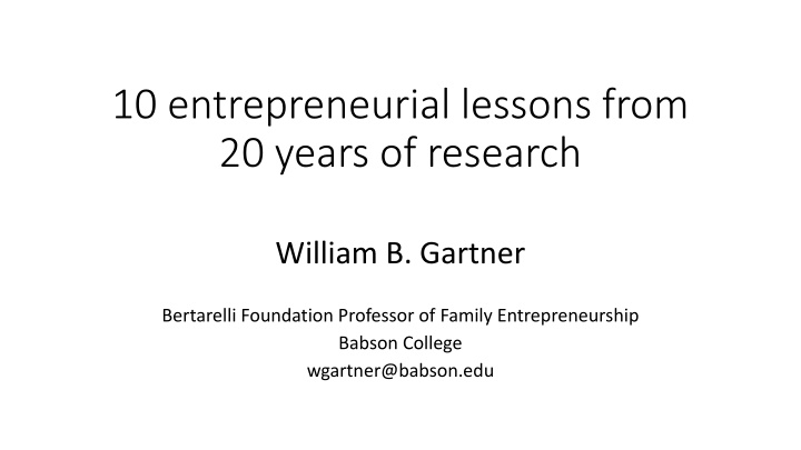 10 entrepreneurial lessons from 20 years