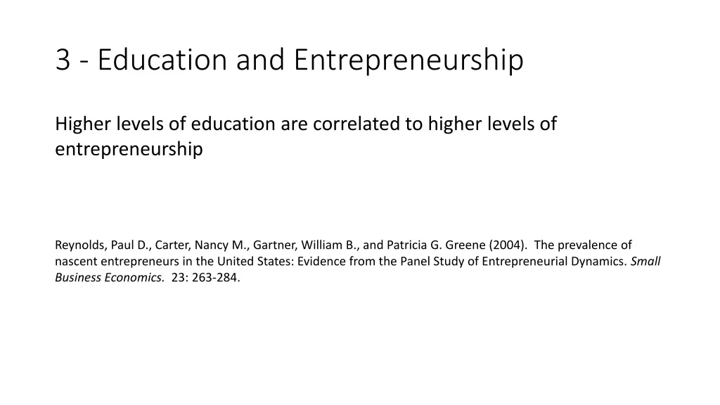 3 education and entrepreneurship