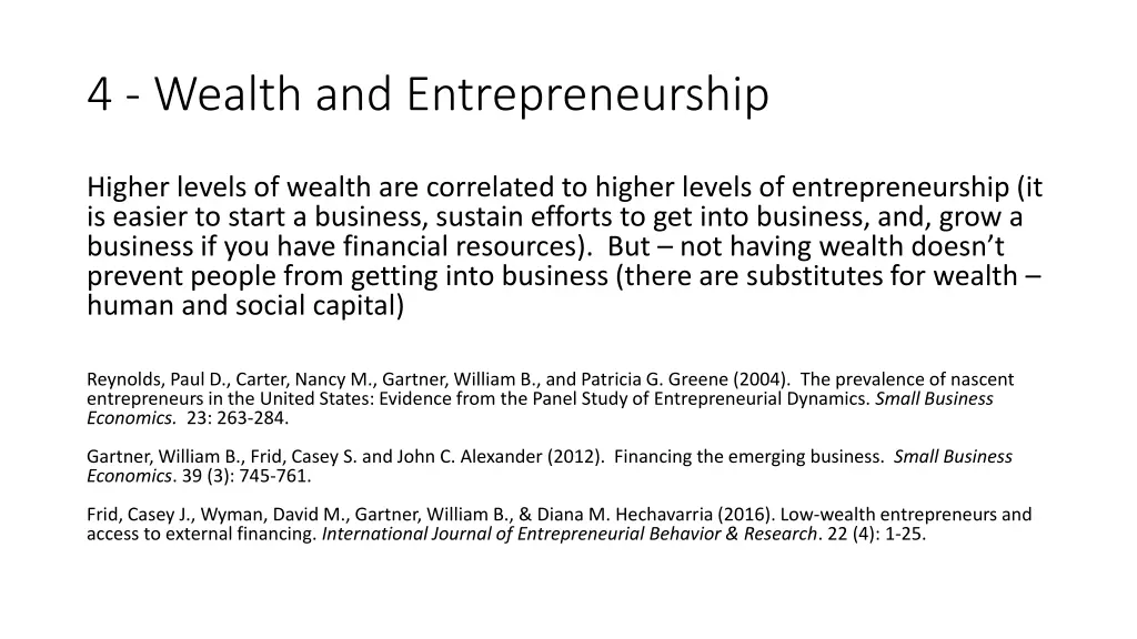 4 wealth and entrepreneurship