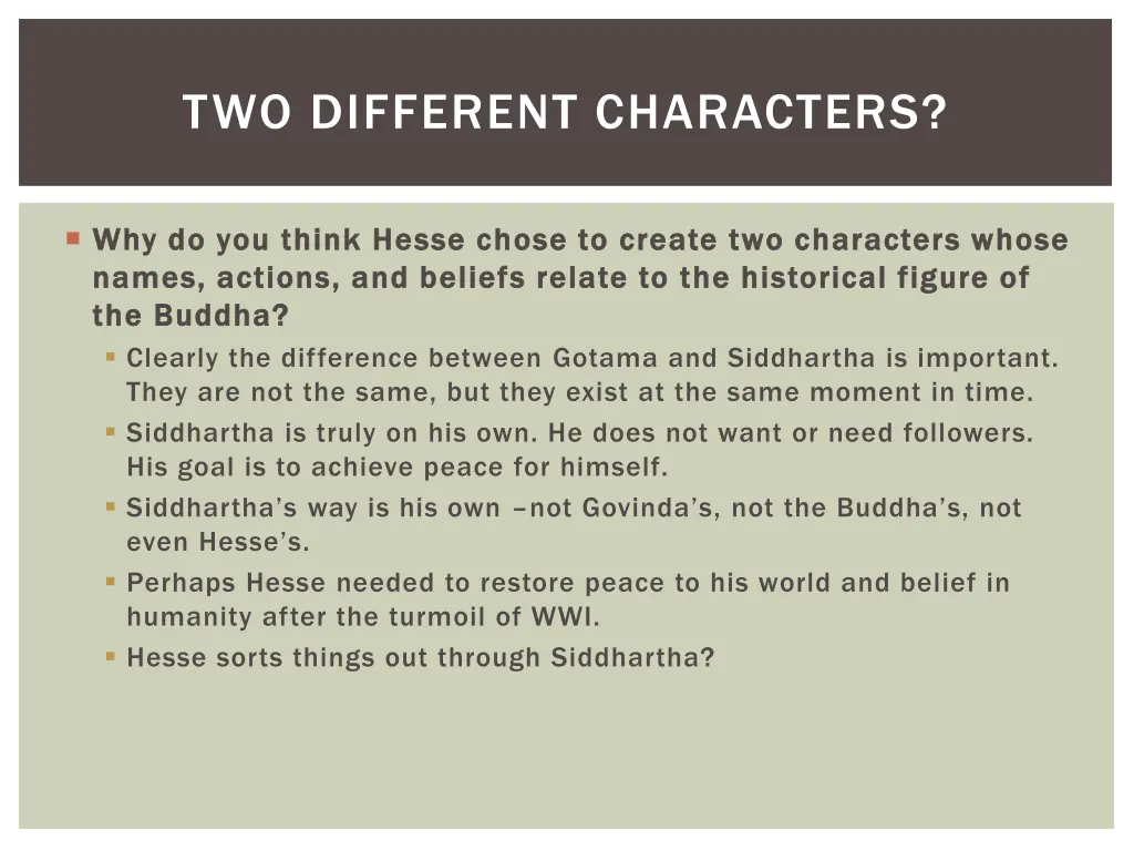 two different characters