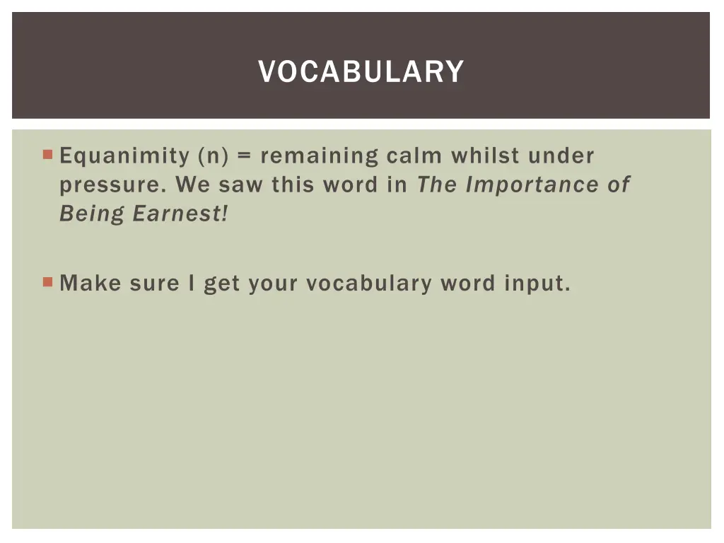 vocabulary