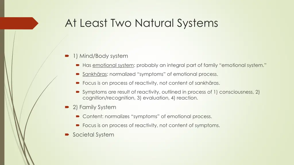 at least two natural systems