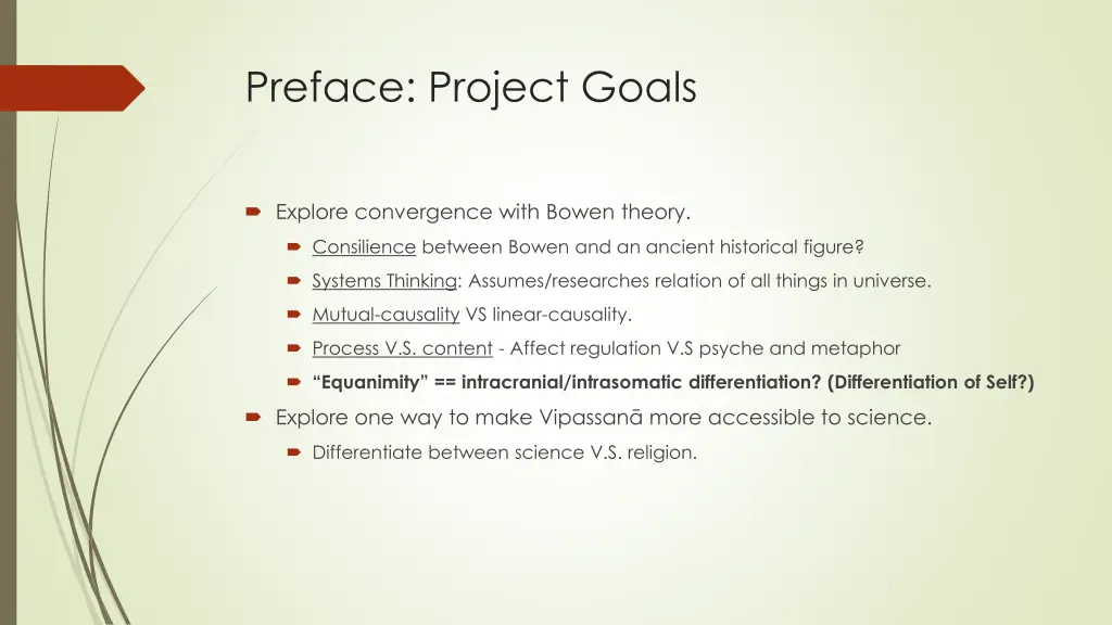 preface project goals