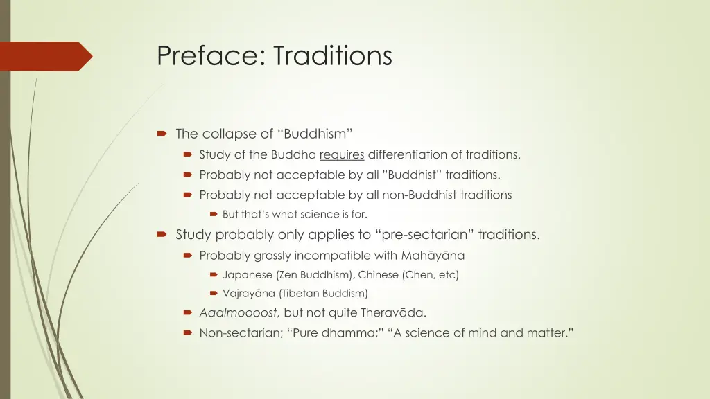 preface traditions