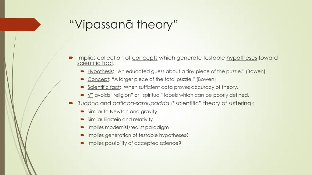 vipassan theory