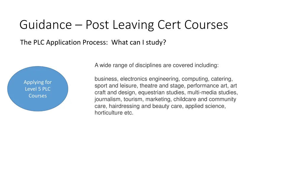 guidance post leaving cert courses 1