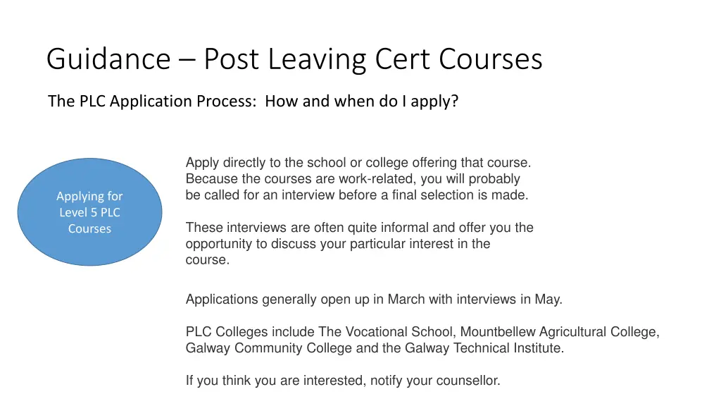 guidance post leaving cert courses 3
