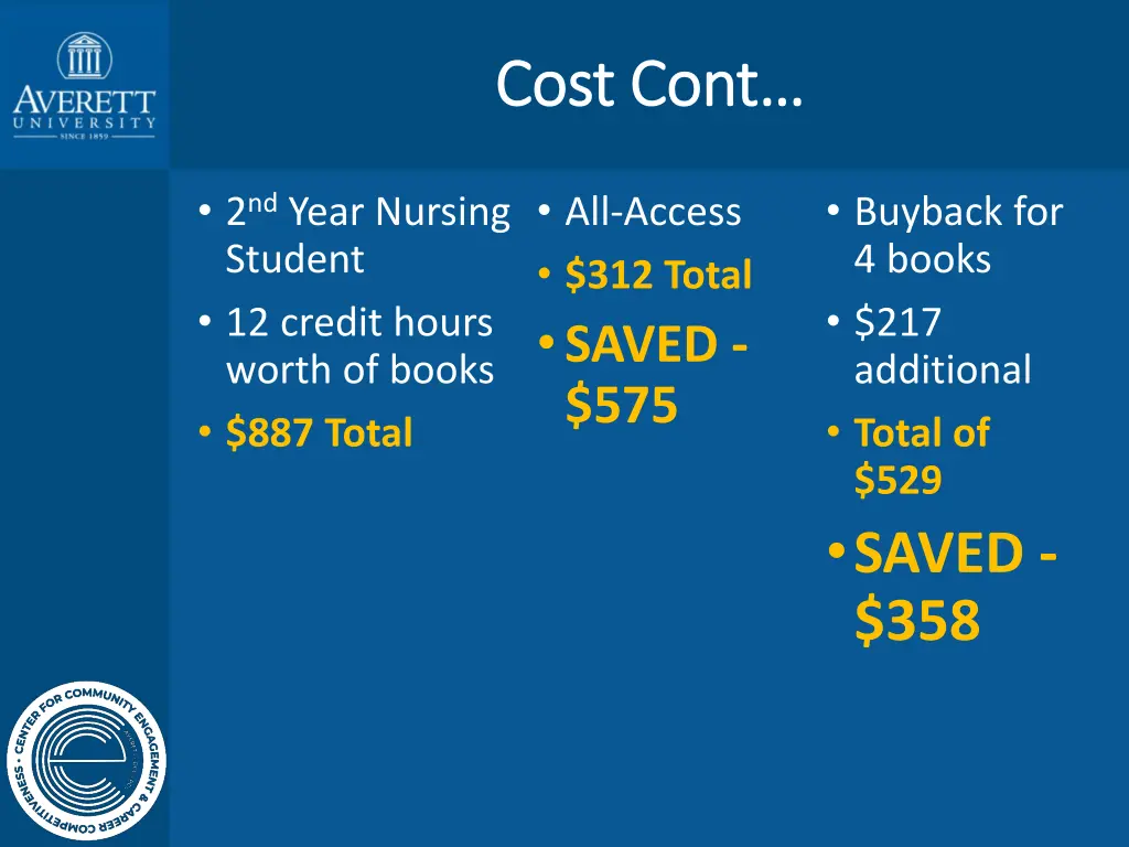 cost cost cont