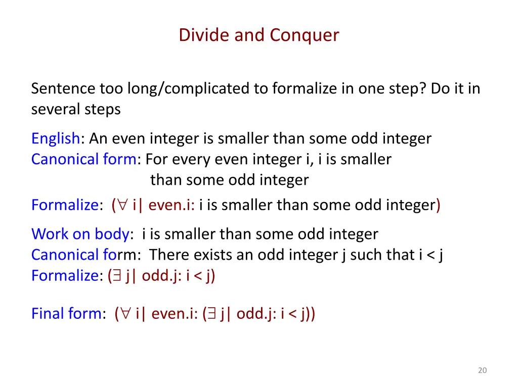 divide and conquer
