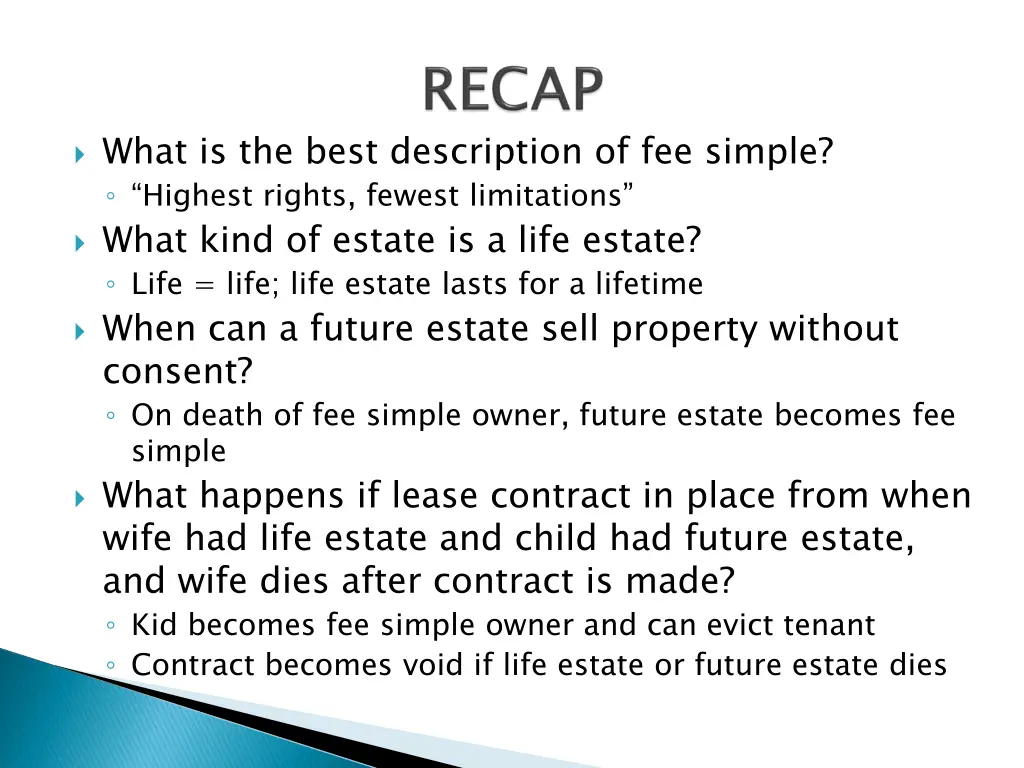 what is the best description of fee simple