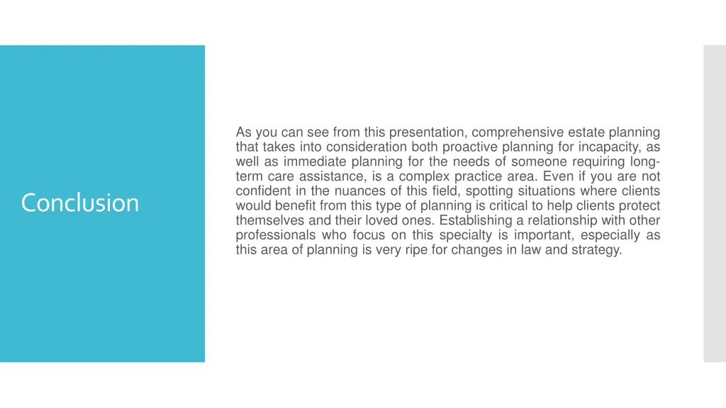as you can see from this presentation