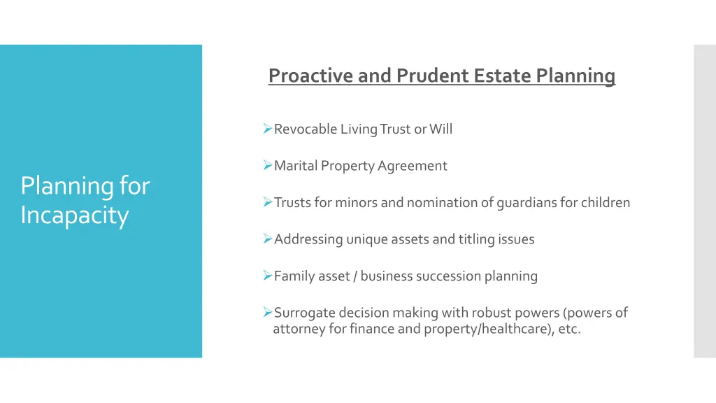 proactive and prudent estate planning