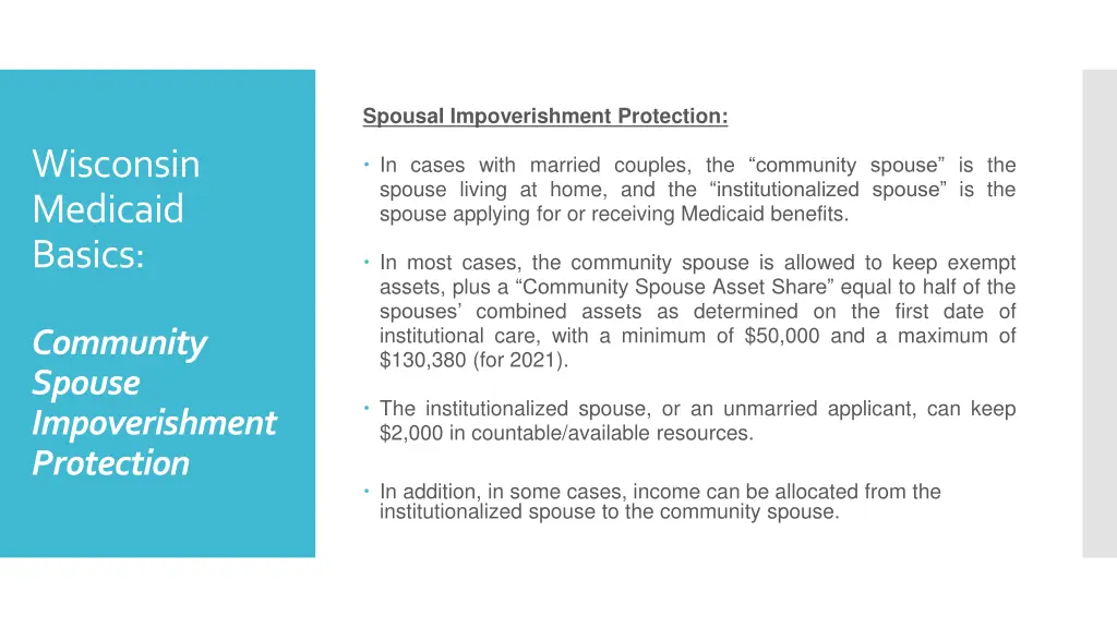 spousal impoverishment protection
