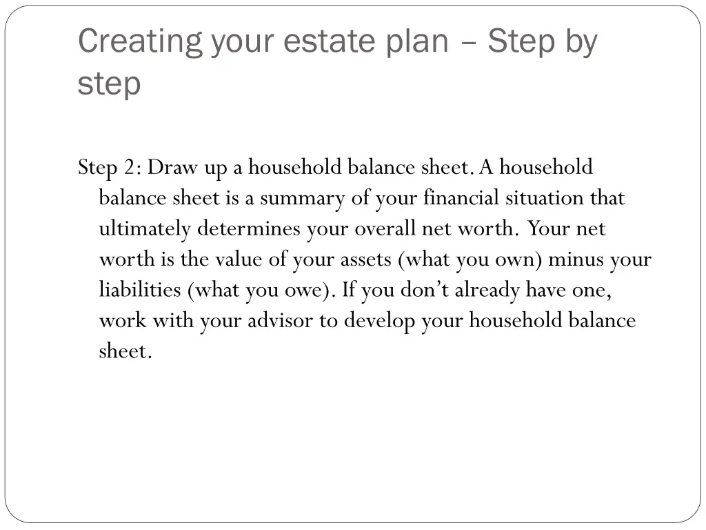 creating your estate plan step by step 1