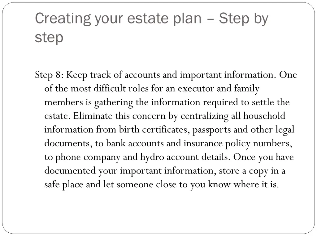 creating your estate plan step by step 7