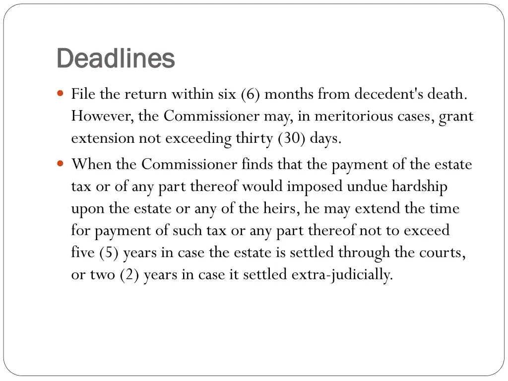 deadlines deadlines