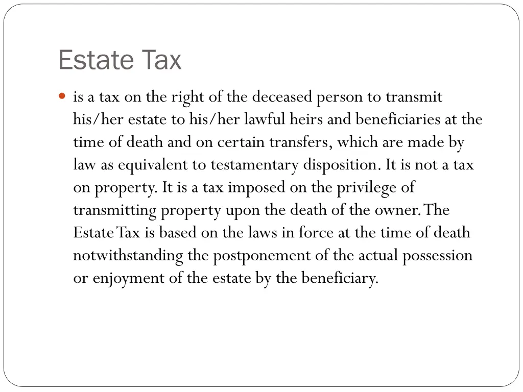 estate tax