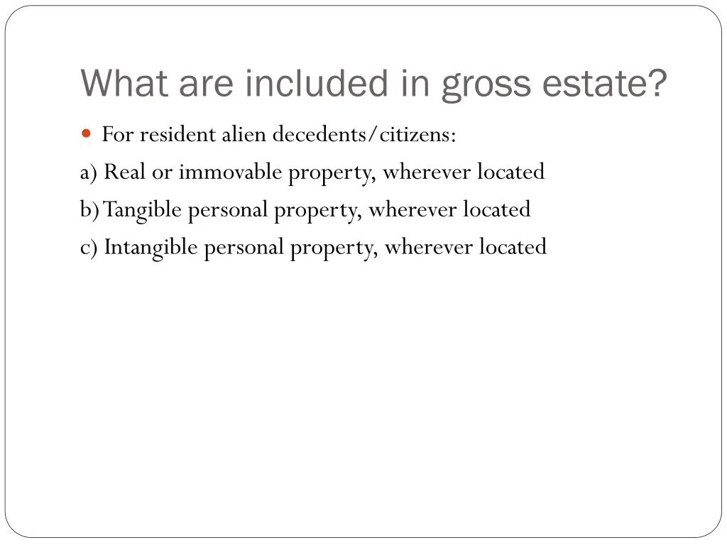 what are included in gross estate