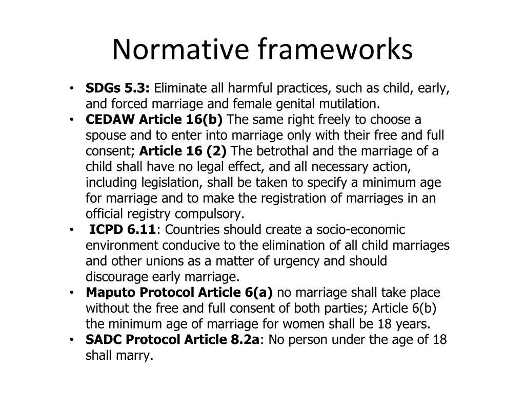 normative frameworks