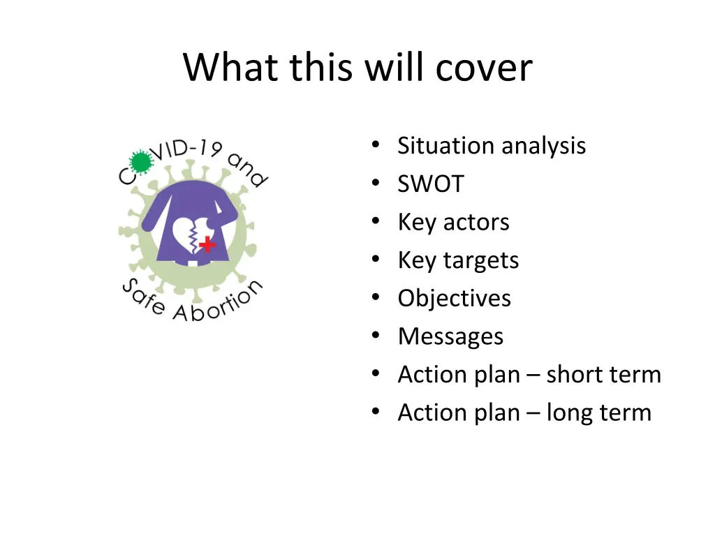 what this will cover