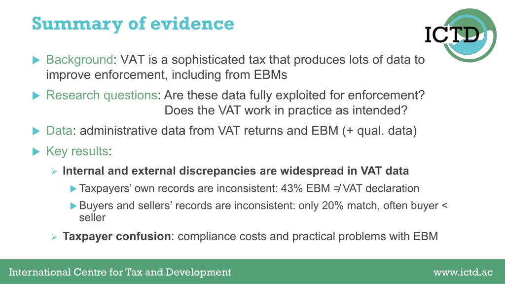 summary of evidence 1