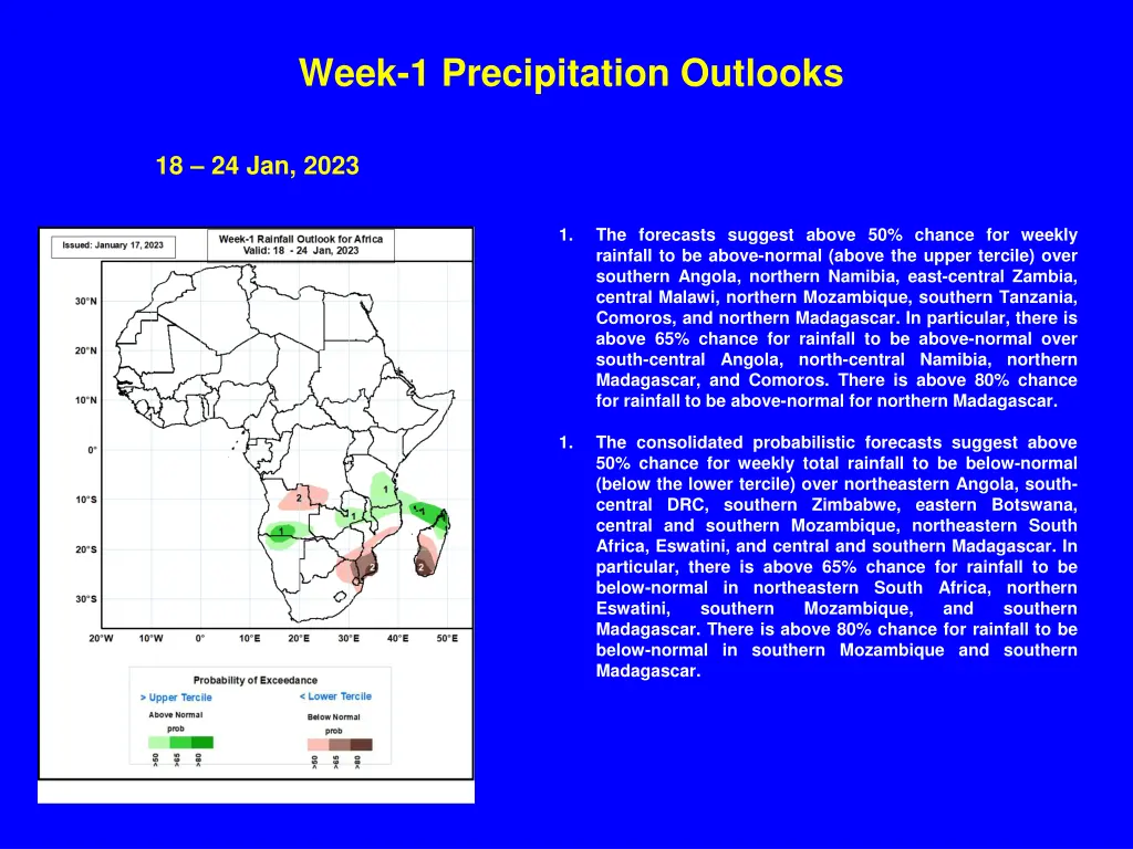week 1 precipitation outlooks