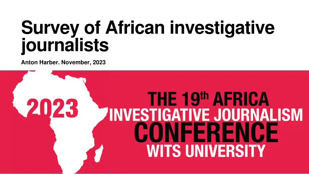 survey of african investigative journalists