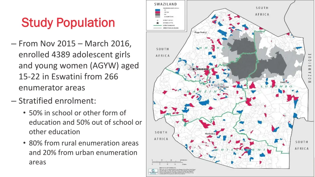 geographic distribution of participants