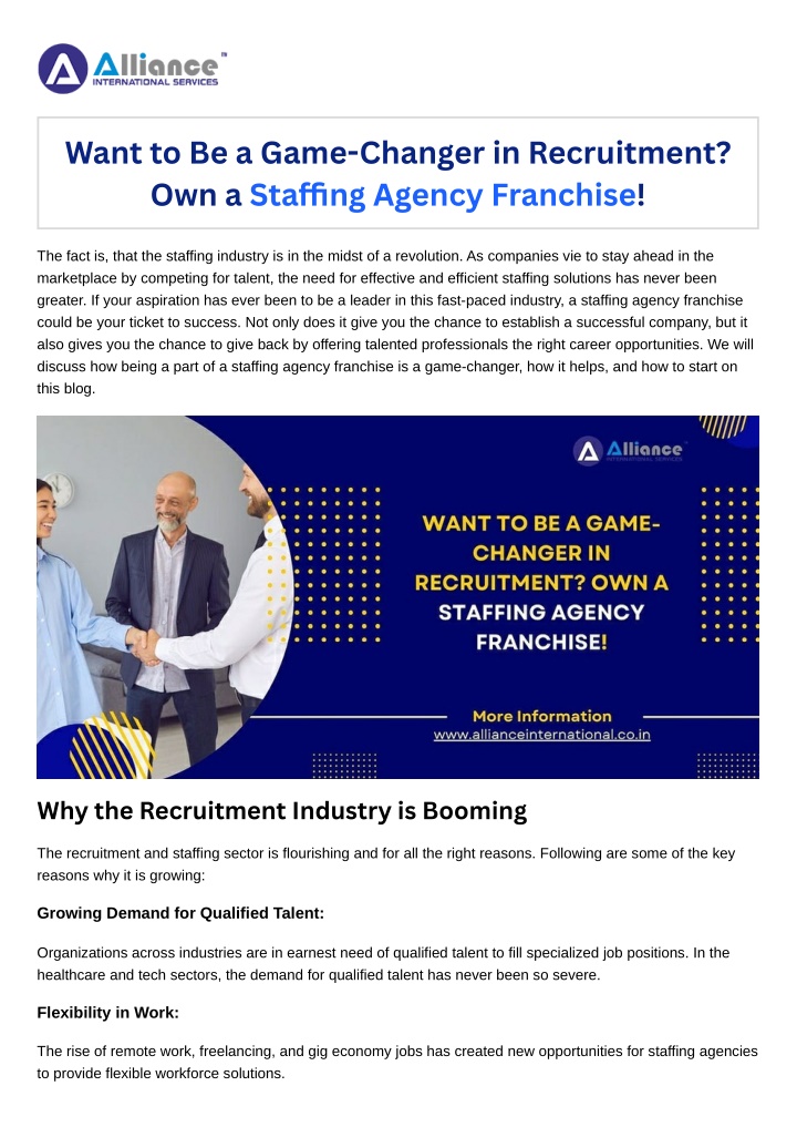 want to be a game changer in recruitment