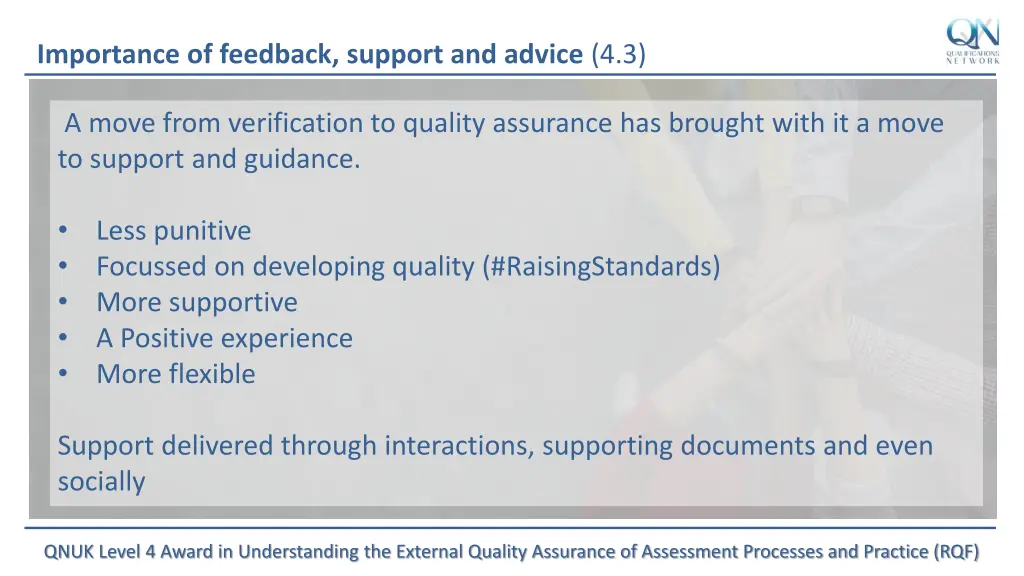 importance of feedback support and advice 4 3 1
